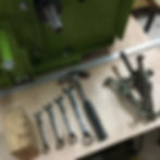 Tools needed for the tutorial including gear puller, hex type wrenches and hammer