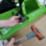 adjusting the rotor axial position with a hammer and a piece of tubing