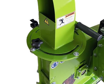 A rotational discharge to load the chips in trucks, bins, and discharge at specific point