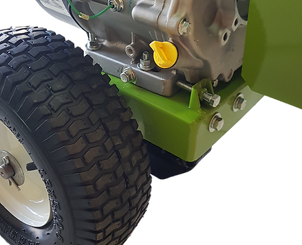 The wide pneumatic wheels give a smoother ride